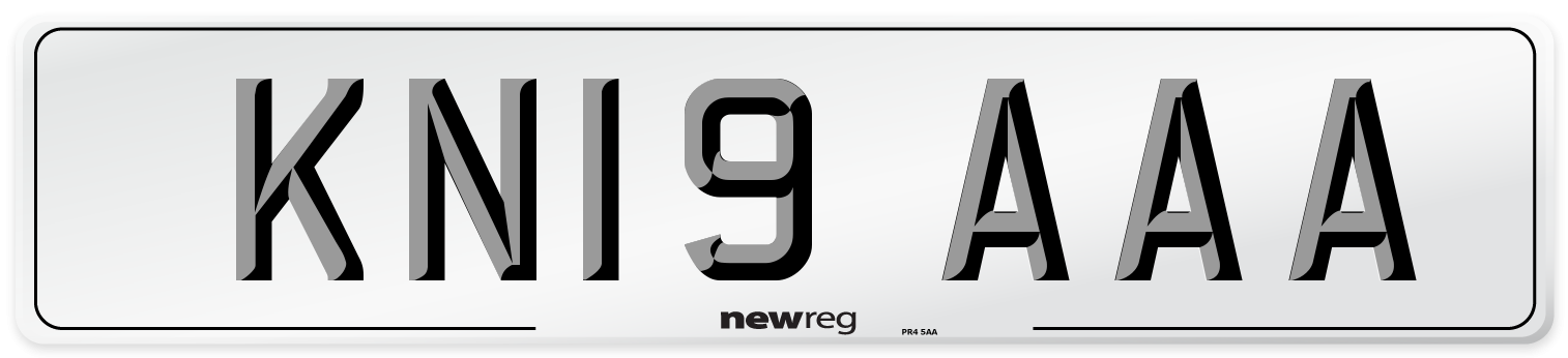 KN19 AAA Number Plate from New Reg